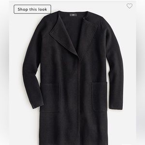 J. Crew Black Juliette collarless sweater-blazer